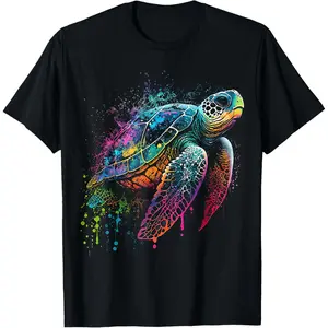 Sea Turtle Beach Lover Ocean Animal Graphic Novelty Womens T-Shirt