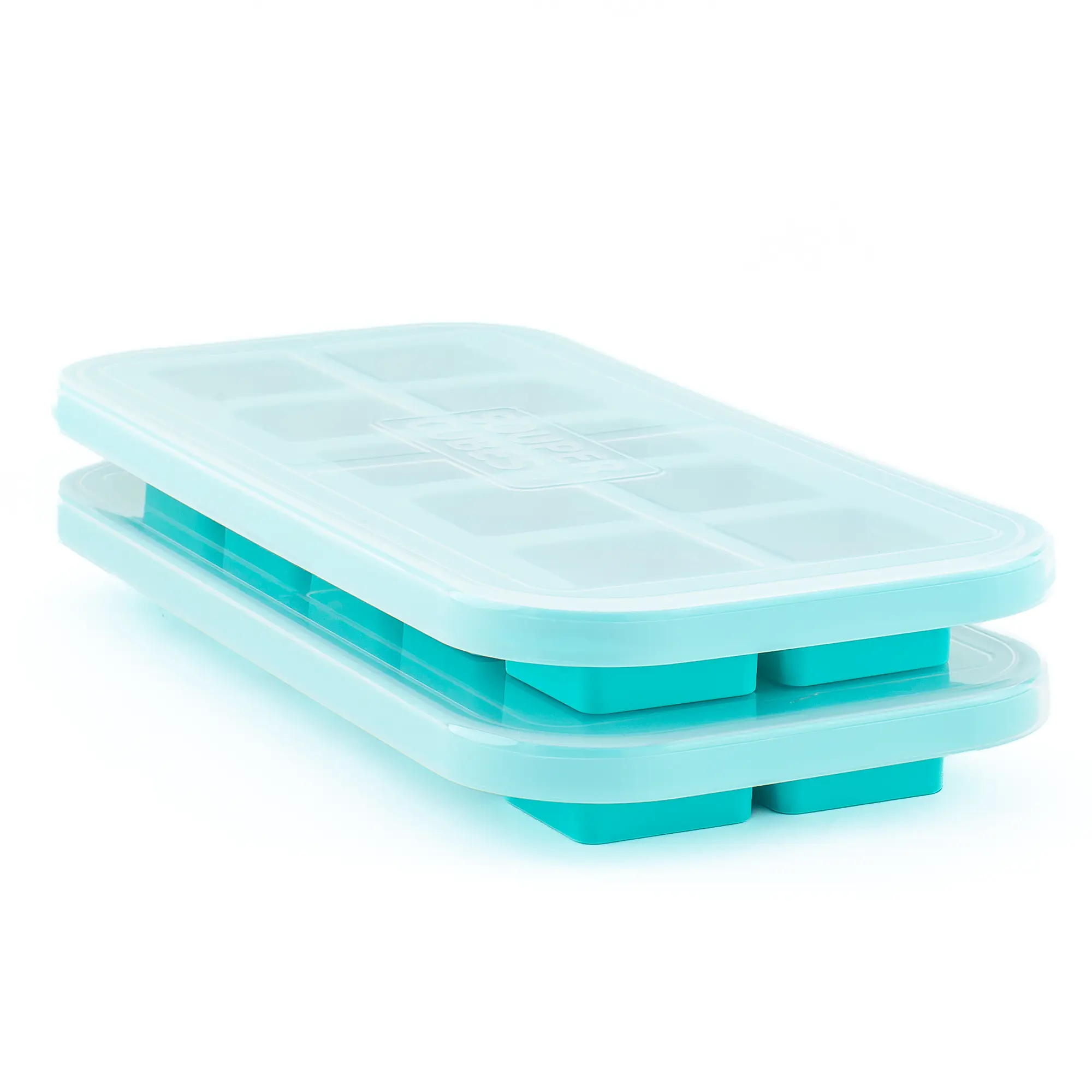 Souper Cubes 2 Tbsp Silicone Freezer Mold with Lids, 2-Pack | 100% Platinum-Cured Silicone Freezer Meal Prep Containers, Oven and Microwave Safe, Perfect for Freezing Garlic, Herbs, Purees, Tomato Paste and More, Meal Prep Essentials