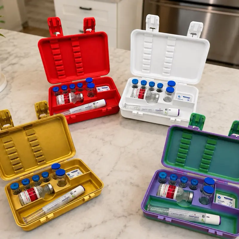 Multi-Vial Storage Case | Holds 7 Vials + Preloads | Compact Organizer