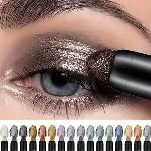 16-Color Shimmery Eyeshadow Stick Set, Waterproof Long-Lasting Eye Makeup, Pearlescent Glitter with Smooth Texture for Glamorous Looks, Shimmer Sparkle Eyeshadow, Glam Pack Glitter, Glitter Duochrome Eyeshadow, Enhance Eye Makeup