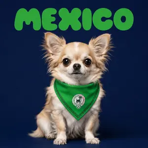 Fan Dog Bandana Mexico Style, Perfect Accessory for Any Chihuahua, Versatile Design for Daily Wear, Ideal Gift Idea for Fashion Enthusiasts