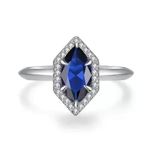 【#ZA201】(Alphonse)1CT Lab Made Gemstone Fashion Jewelry Ring