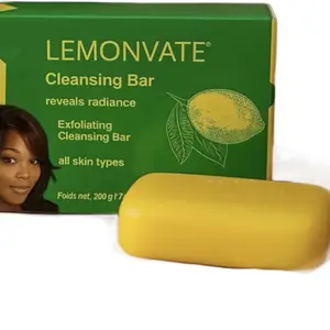 Lemonvate Cleansing Bar - Exfoliating Soap for All Skin Types, 200g
