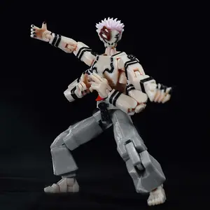 3D Printed Jujutsu Kaisen Ryomen Sukuna King Multi-Jointed Shapeshift Toys Action Figures Model Ornaments Kids Gifts