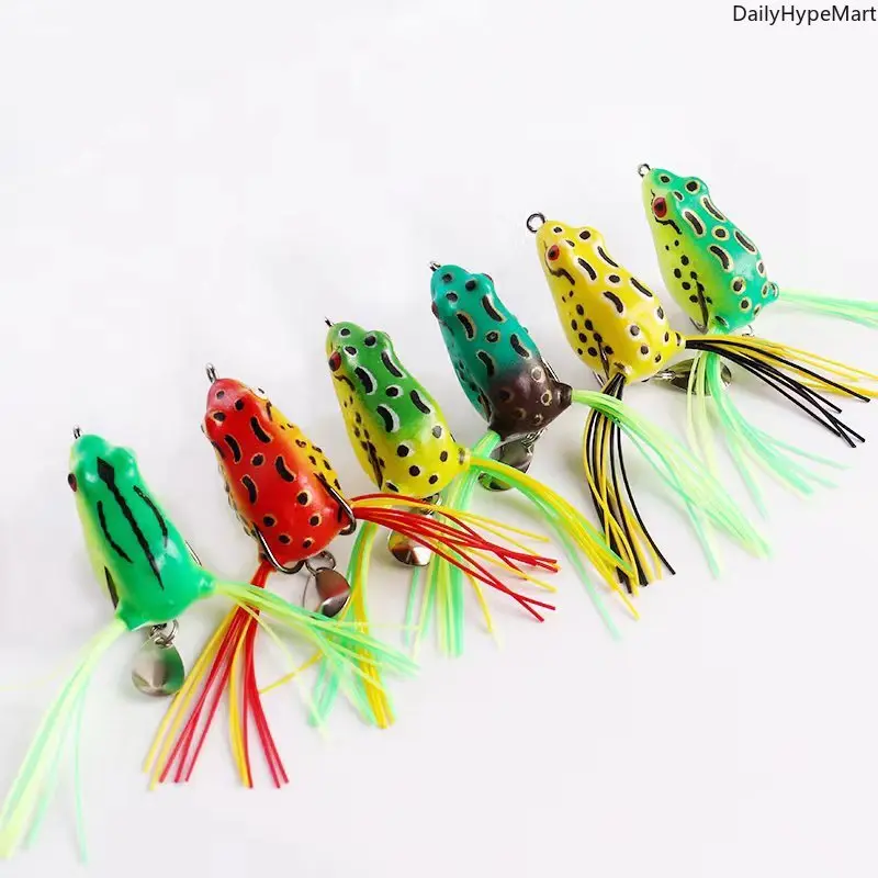 Frog-Shaped Fishing Lure Set, Soft Topwater Artificial Baits, 4cm 7g Compact Angling Equipment for Snakehead, Lures, Anglers, Soft Frog-Shaped