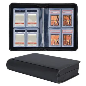 1pc 40-Compartment Graded Card Album Case Professional For PSA CGC BGS Cards Slabs Trading Cards Brick Storage Book Zippered Card Holder Book For PTCG TCG Trading Cards Slabs, Game Cards Slabs, Collectible Cards Card Hobby Box, Trading Card Organizer