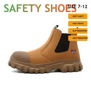 SpringStatements Comfortable Brown Steel Toe Outdoor Athletic Work Shoes Protective Sneakers Smash-Proof Splash-Proof Puncture-Proof Breathable Anti-Slip Men Women Durable Industrial Construction Sneakers Outdoor Heavy Duty Protective Gear