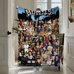 [HOMIES Printed Flannel Blanket] HOMIES Soft Printed Flannel Blanket - Multifunctional Nap Blanket and Small Throw with Creative Themed Patterns - Perfect Gift for Friends,Unique Gift for Fans,Christmas Gift