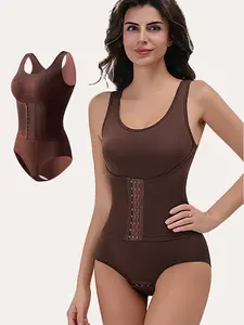 Firm Control Shapewear Bodysuit for Women | Postpartum-Friendly Waist Sculpting Tummy Control & Butt Lift Tank with Hook Closure