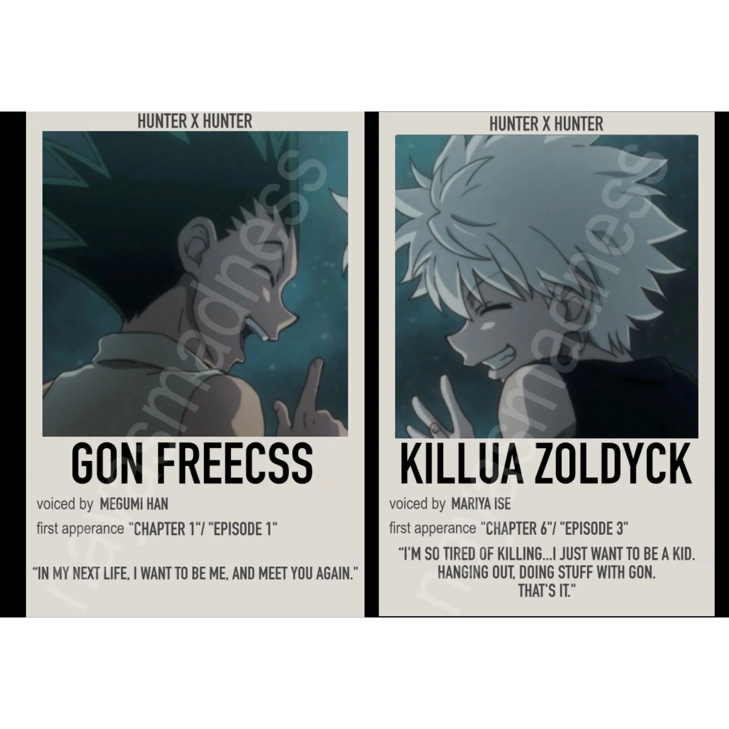 Matching Best Friends Anime Polaroid Inspired Keychain