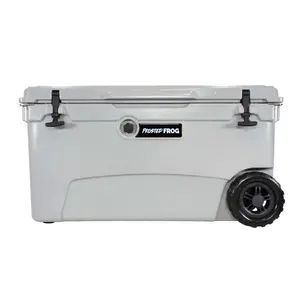 Frosted Frog 70 QT Cooler with Wheels - Cool Gray Cooler, 70 Quart