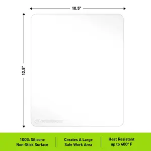Surebonder Transparent Silicone Glue Mat for Crafts & Tracing – Non-Stick Heat Resistant Work Surface Protector