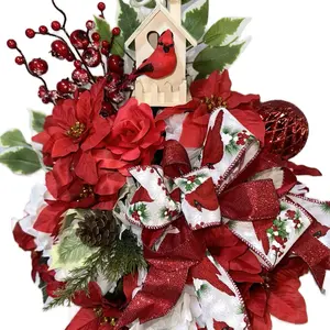 Cardinal Cemetery Vase Headstone arrangement Flower Flower