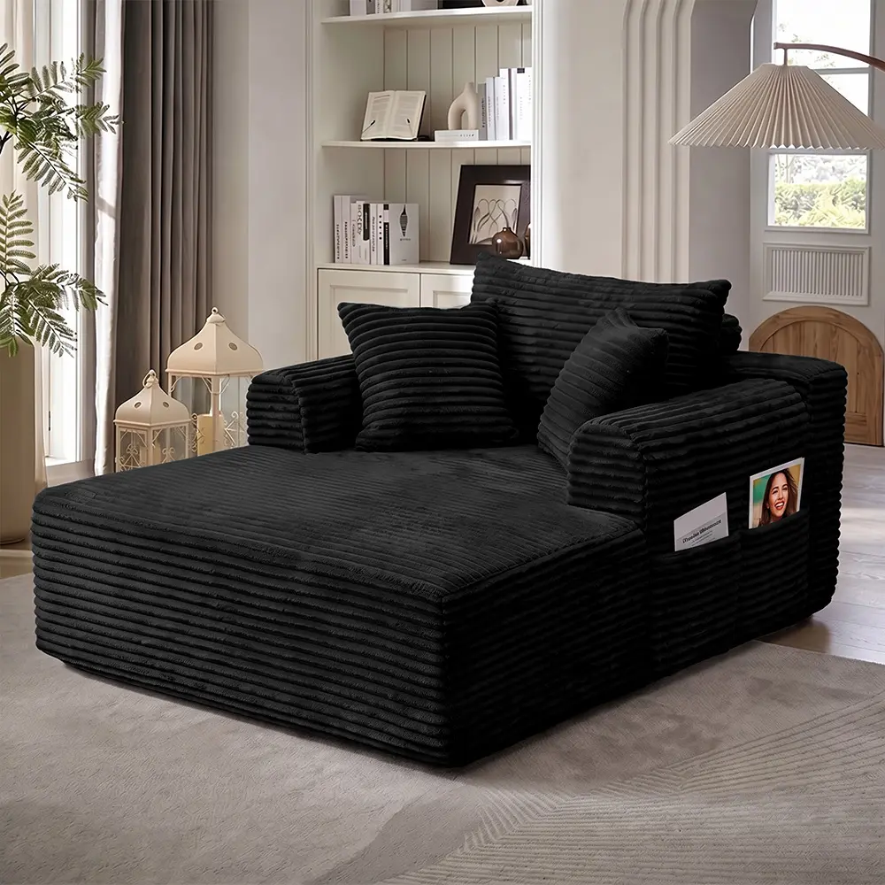 40'' Boneless Cloud Sofa Bed – Deep Seat Cushion No Assembly Required, Modern Fluffy Loveseat Couch for Living Room & Bedroom,For Small Spaces, Apartment, Movie Night