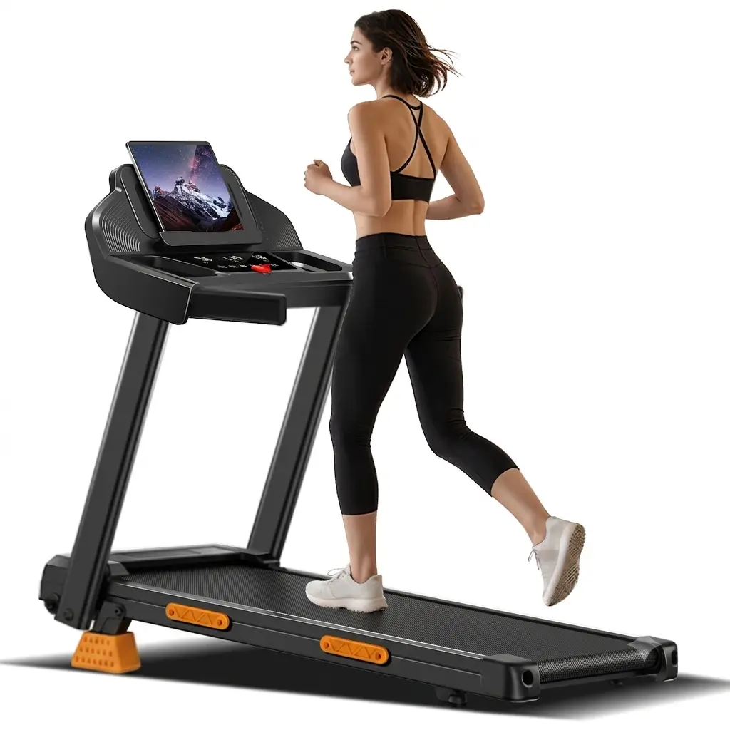 Umay Incline Treadmill Foldable  Walking Pad, 0.6-7.0MPH for Home 3.0HP Treadmills Screens Display Portable with Handle 400 LBS Capacity, Summervibes，Summer wins summerwins