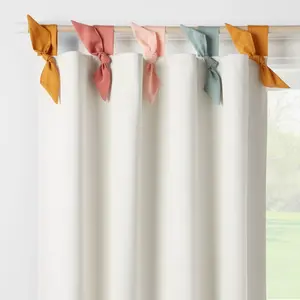 95" Blackout Tie Top Embellished Kids' Panel White with Ties - Pillowfort