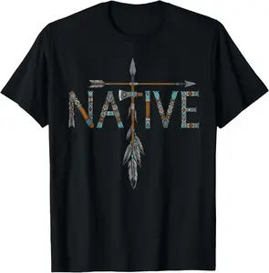 Native Indian American Day Pride Indigenous Native American T-Shirt Casual Graphic Natural Menswear