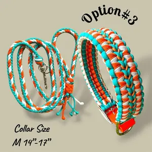 Paracord dog collar and leash set