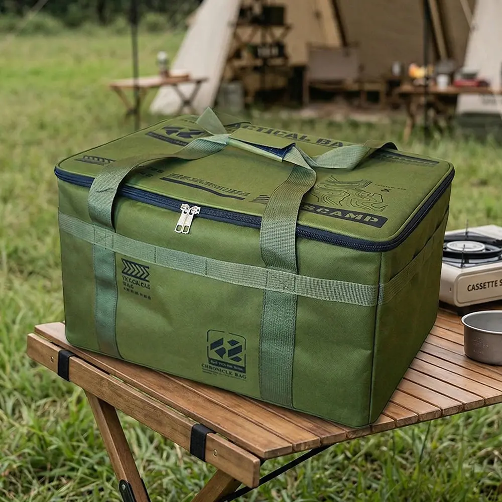 42L Tactical Foldable Collapsible Portable Waterproof Oxford Cloth Camping Storage Bag - Organizer for Hiking,Home Use - Holds Camping Supplies,Outdoor Adventure Bags Essentials