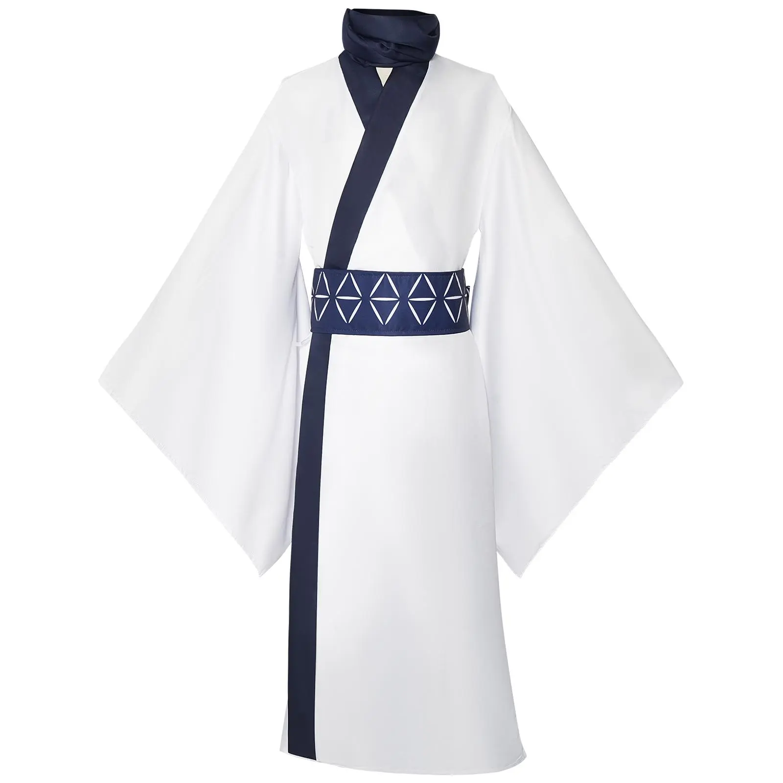 Unisex Adult Anime Cosplay Ryomen Sukuna Polyester Japan Long Robe Costume Set with Waist Belt, Neckwear, Inner Buckle Net, Belt Accessories for Halloween, Anime Conventions, Costume Only, Kimono, Buckle Net Inside