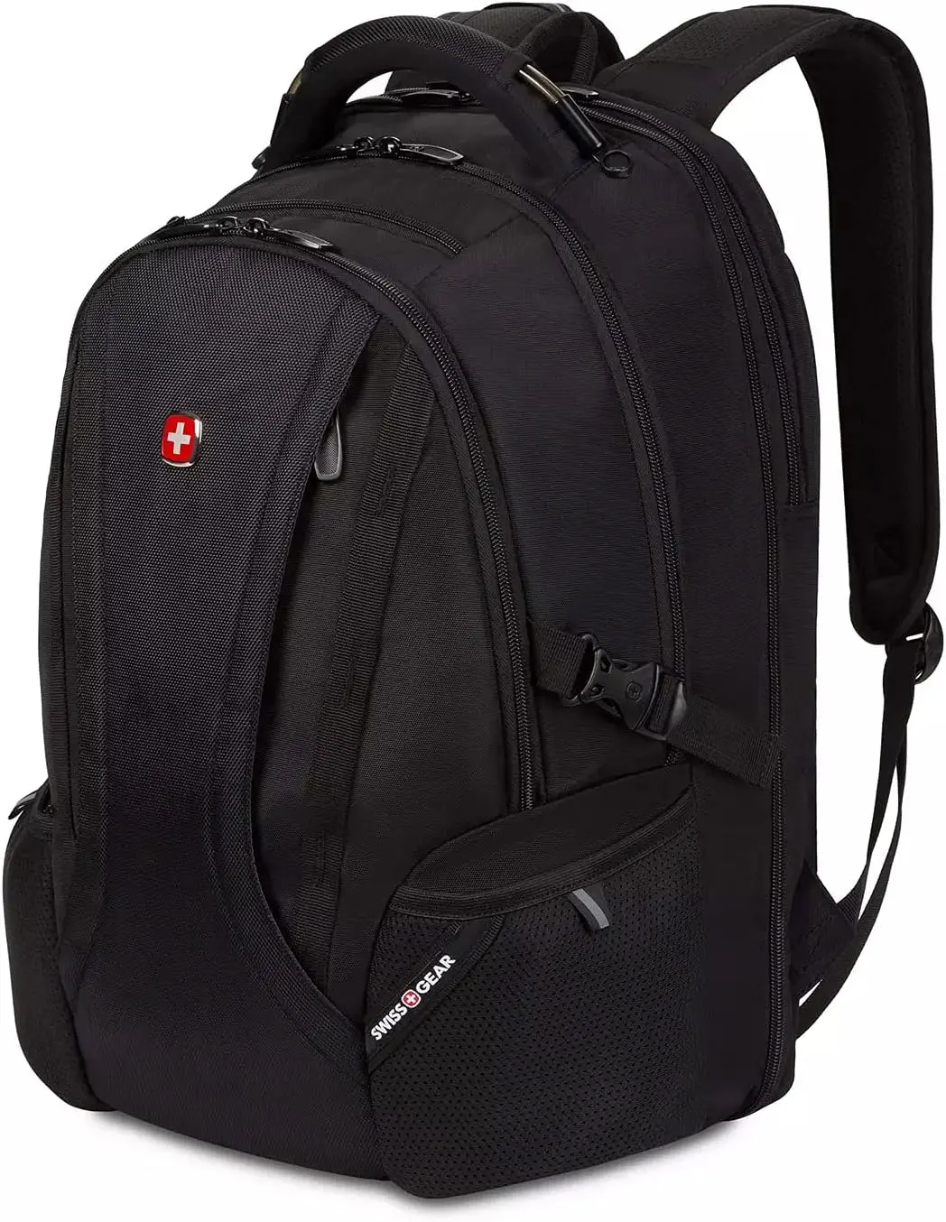 Black SwissGear 3760 ScanSmart Backpack, Tech Bag with Laptop Compartment for Travel & Work Use, Travel Laptop Bag