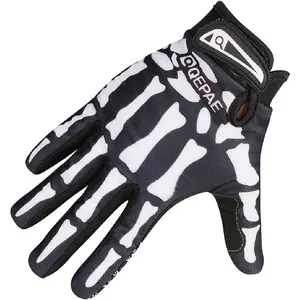 Skeleton Gloves Adjustable Lightweight Racing Skull Sports Work Bone Gloves Anti-Slip Breathable for Men & Women Motorcycle, Cycling, Biking, Workout