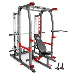 Marcy Pro Smith Machine Weight Bench Home Gym Total Body Workout Training System Marcy