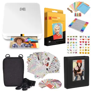 Kodak Step Slim Mobile Instant Photo Printer 2x3" (White) & Zink Photo Paper Starter Bundle Camera Compact