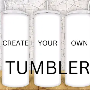 Custom Tumbler - Create Your Own Design, Suitable for Bottle and Drinkware, White Container with Black Text