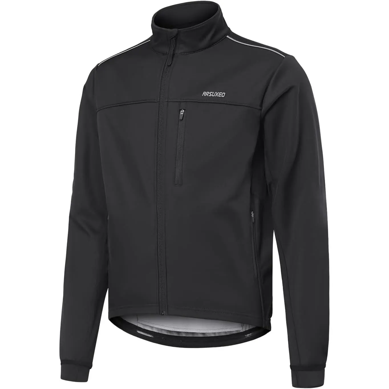 Male Thermal Fleece Winter Cycling Jacket - Windproof, Insulated for Bike Running - No Excessive Promotions Active Jacket