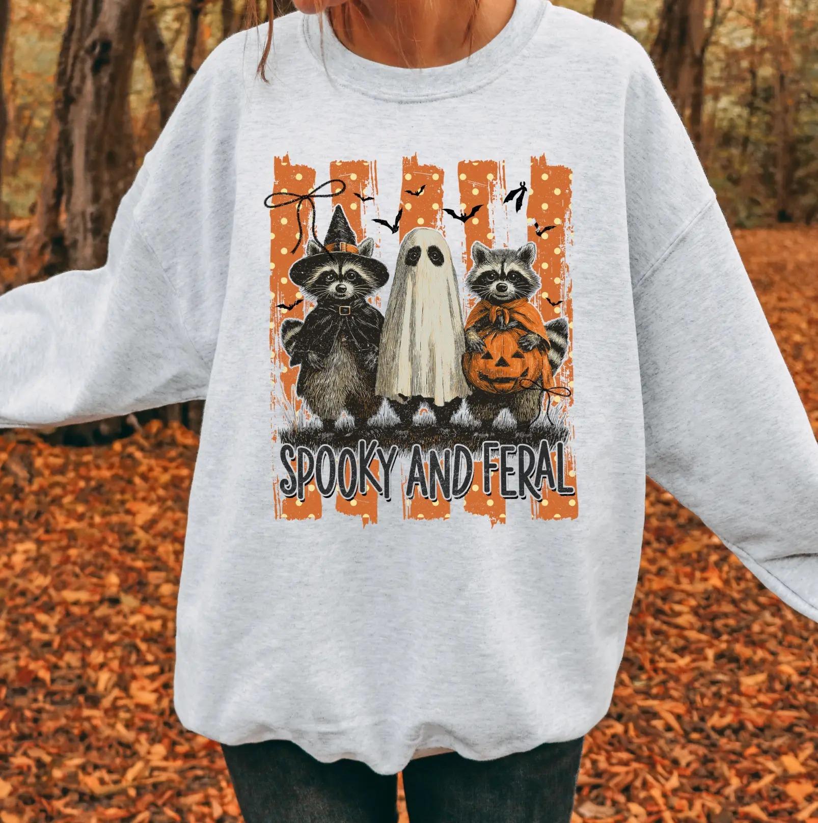 Rocco & Friends Halloween Sweatshirt, Cute Spooky Graphic Crewneck, Unisex Fall Pullover, Funny Ghost Outfit, Halloween Gift