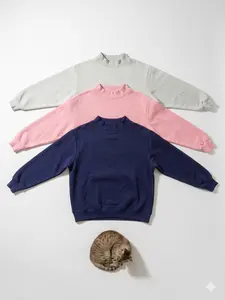 cotton mockneck sweatshirt