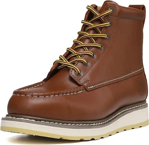 HANDPOINT SURETRACK 84992 Men's 6" Steel Toe Work Boots, Full Grain Leather Safety Boots, Slip Resistant, Oil & Water Resistant, Breathable, Durable Construction Boots for Warehouse & Industrial Work