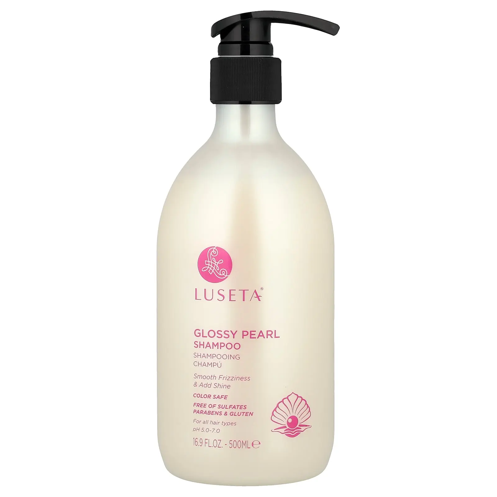Luseta Beauty Glossy Pearl Shampoo, For All Hair Types, 16.9 fl oz (500 ml)