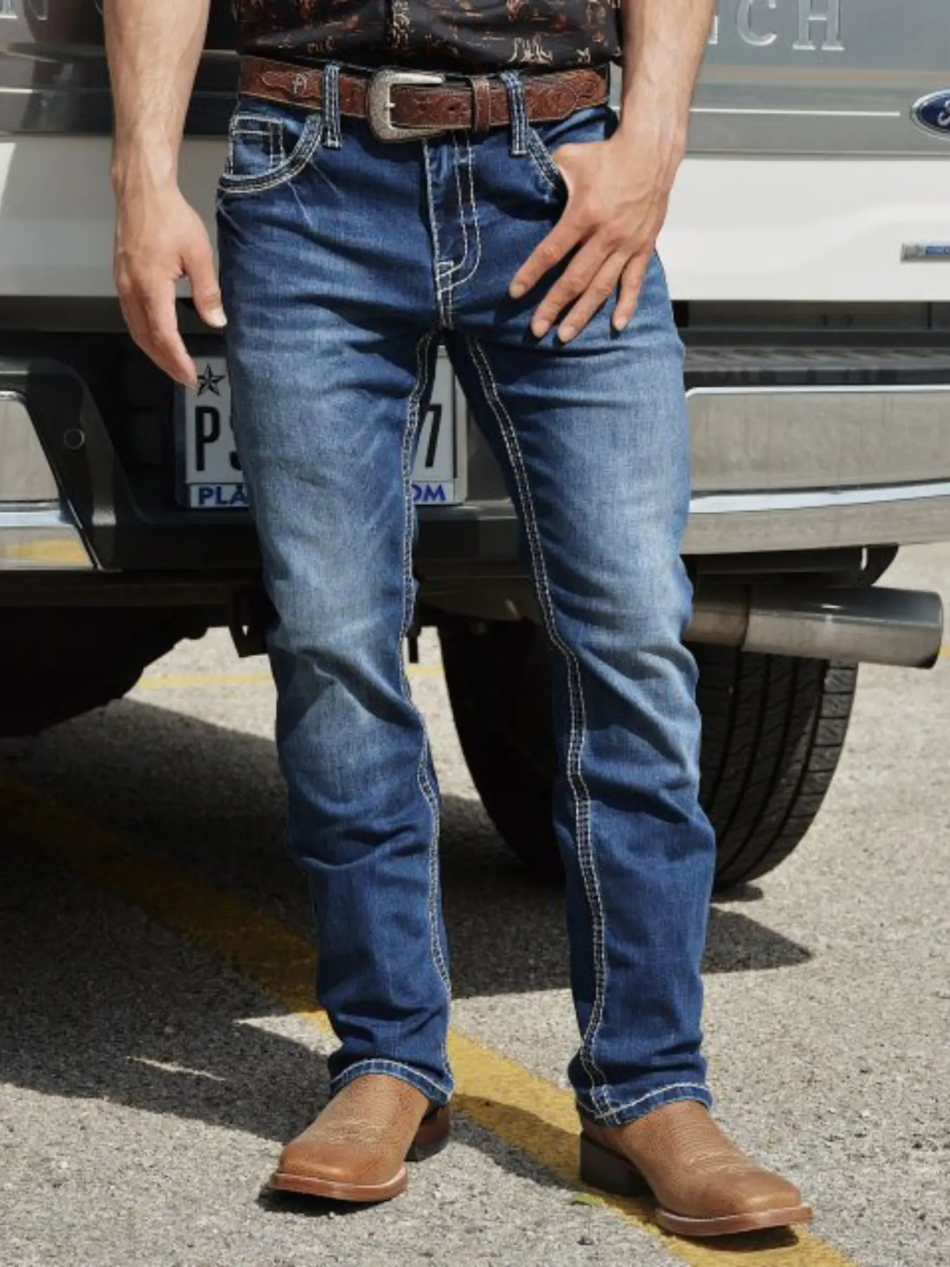 Men's Embroidered Vintage American Style High Quality Jeans, Casual Slim-Fitting Long Pants, Trendy Simple Denim Trousers for All Seasons, Embroidery Jeans