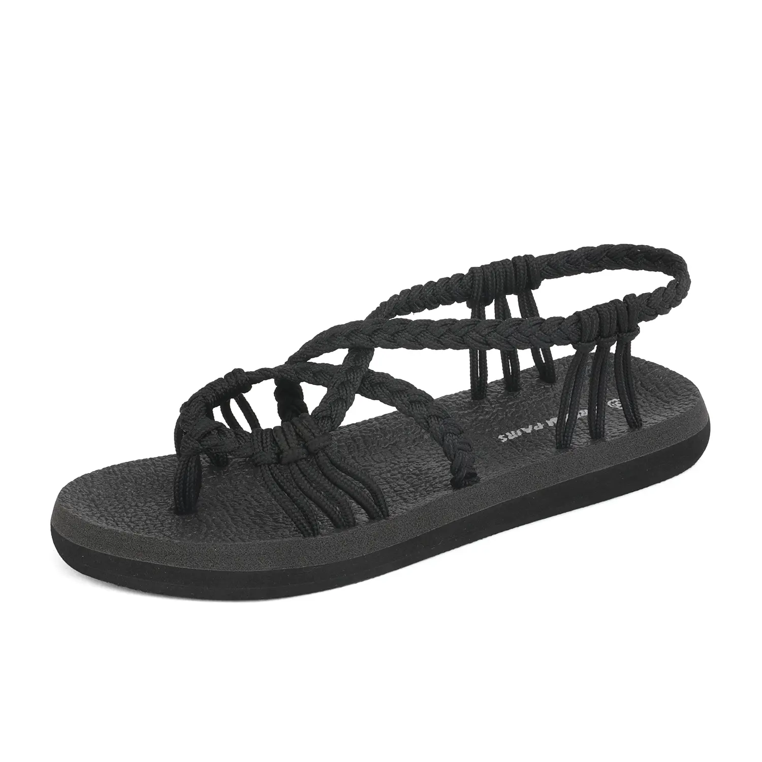 Dream Pairs Women's Strappy Sandals, Casual Open Toe Summer Footwear with Adjustable Braided Straps, Lightweight EVA Yoga Mat Shoe, Rubber, Comfy