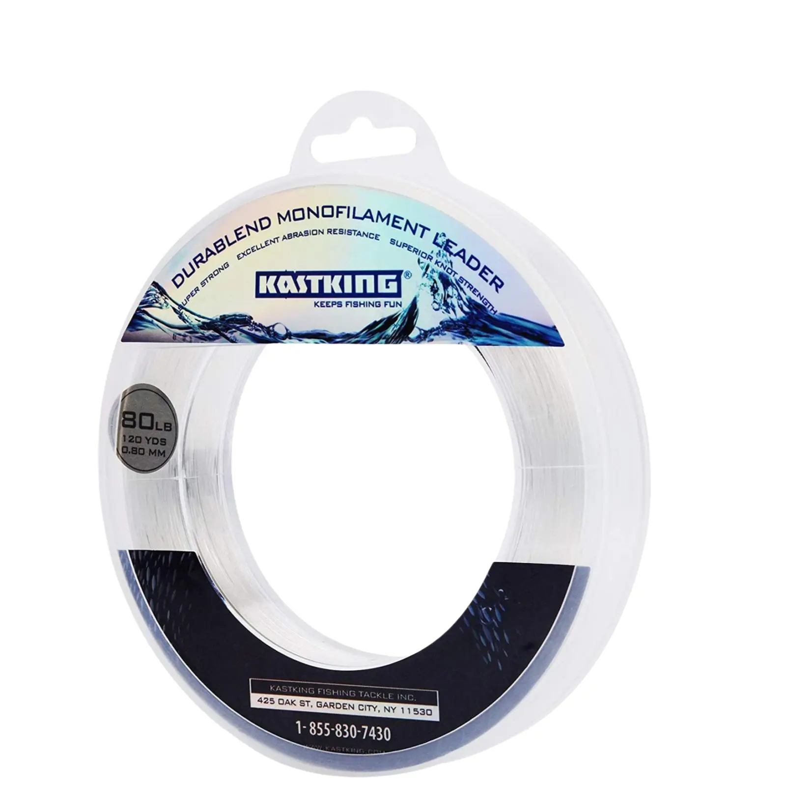 KastKing DuraBlend Monofilament Leader Line - Premium Saltwater Mono Leader Materials - Big Game Spool Size 120Yds/110M SummerVibes
