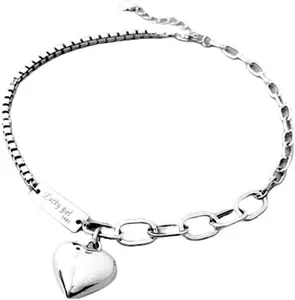 Sterling 925 silver exquisite lady's bracelet - heart-shaped charm, lucky tag, elegant gift for women, exquisite women's jewelry, low allergenicity, nickel-free, perfect for any occasion