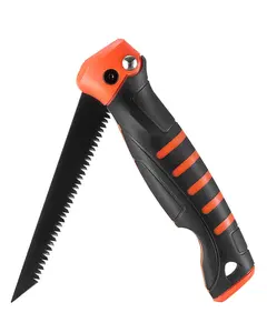 Folding Jab Saw 5-Inch, Foldable Hand Saw With Soft Grip Handle For Drywall PVC Tile Wood Plastic Cutting, Compact Quick-Release Design, Includes Durable Blade For Precise Rough-Cut And Demolition Work