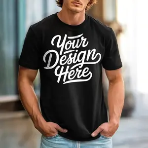 Black Comfort Colors C1717 T-Shirt Mockup, T-shirt Mockup, Men's Black Shirt Mockup, Comfort Colors Black TShirt Mockup, Male Model Mockup