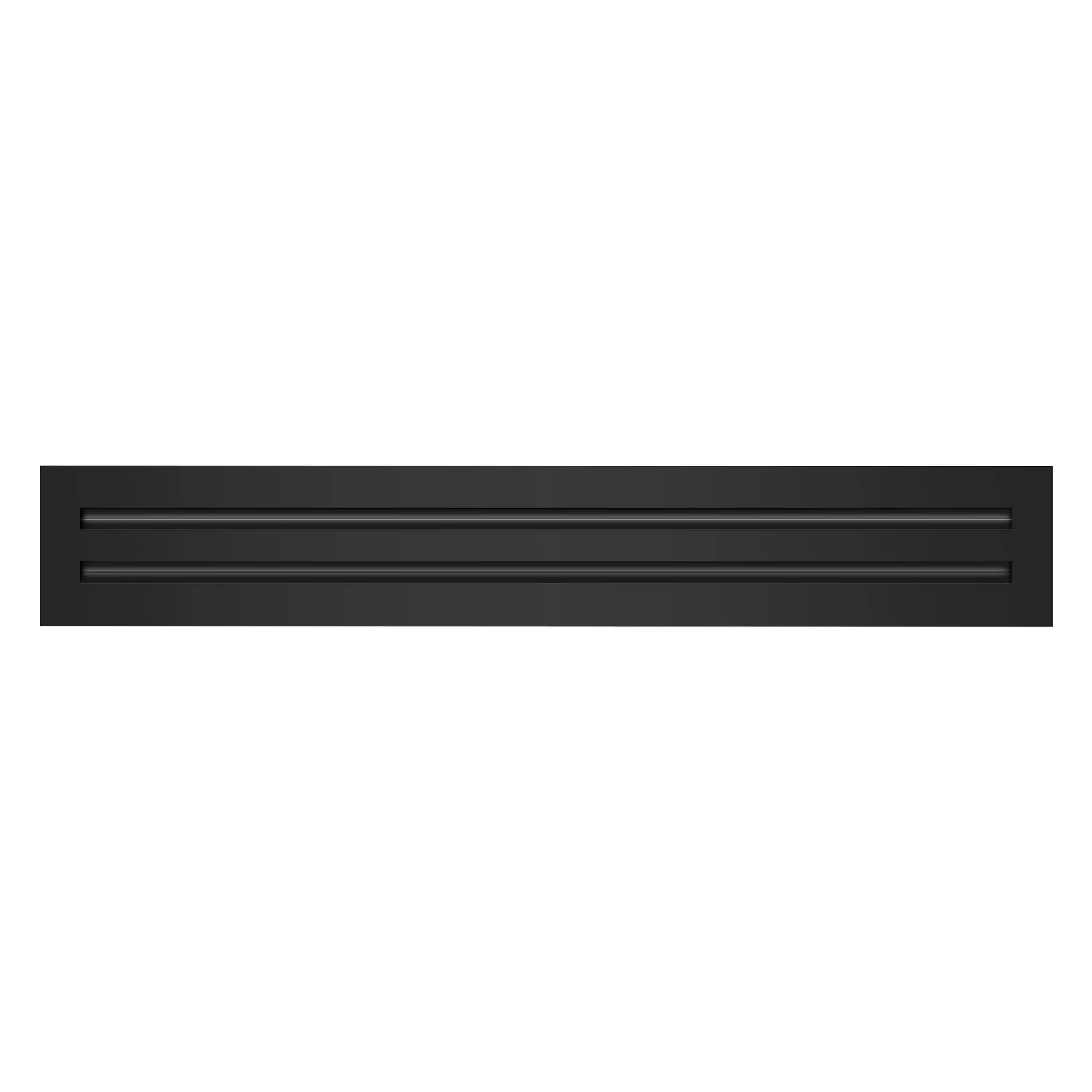 BUILDMART - 24x4 Black Modern AC Vent Cover - Decorative Aluminum Air Vent - Standard Linear Slot Diffuser - Heating and Cooling Register Grille for Ceiling, Walls & Floors