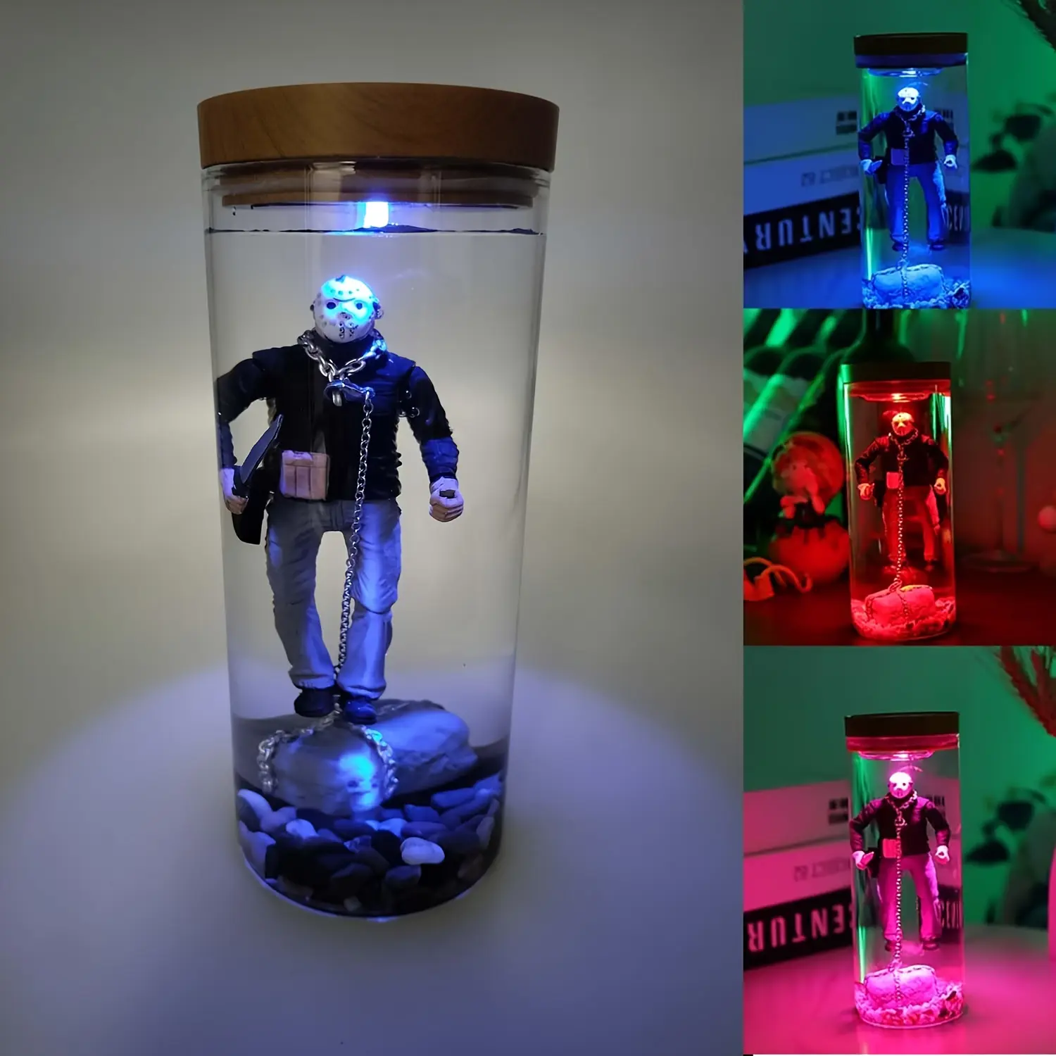 Jason Walkers,Vintage Horror Lamp, Horror Decor, Horror Movie Decor, Horror Gifts, Scary Collector Water Lamp,Horror Decorations Adjustable Brightness Lights Illuminated Lantern