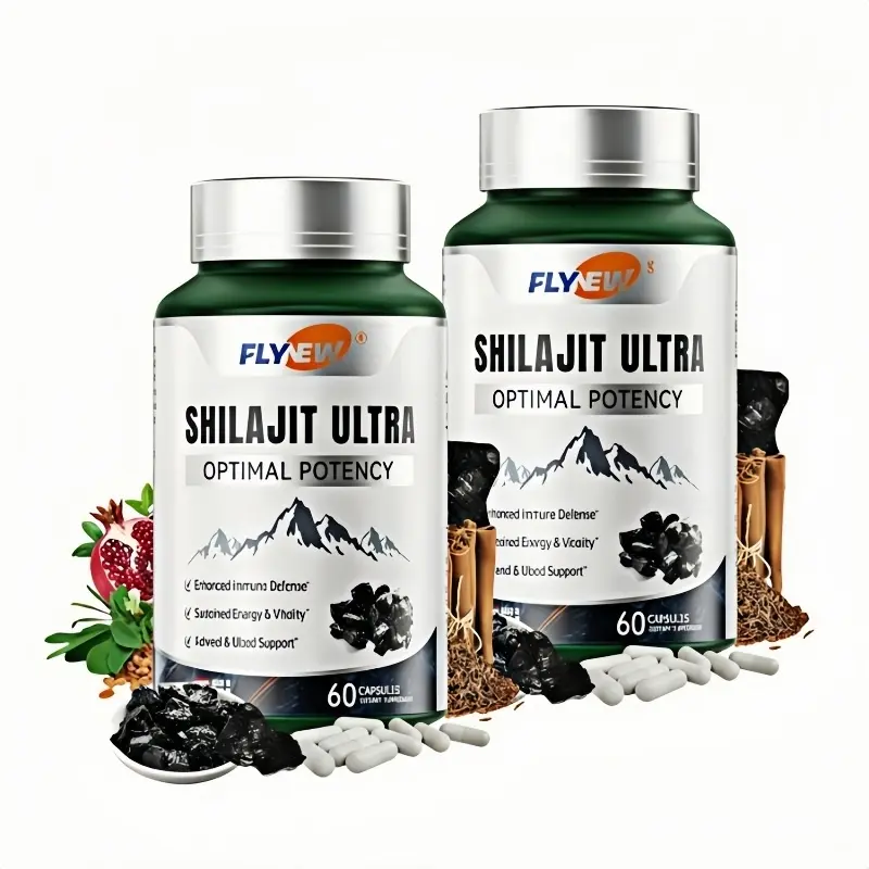 FLYNEW Optimal Potency Shilajit Ultra Adaptogen Supplement - 60 Capsules, Made in USA - Energy & Stamina Support, Immune Boost, Antioxidant, Anti-Aging, Cognitive Enhancement All-in-1 Blended Wellness Formula