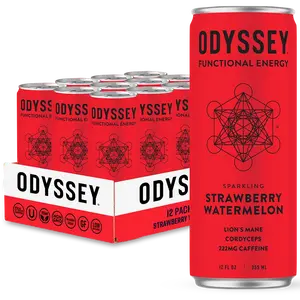 Strawberry Watermelon 222 Sparkling Energy Drink - 222mg Caffeine - 12 Pack