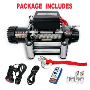 13000 lb Electric Truck Winch 12V Recovery Winch with 85ft Steel Cable, Powerful Motor, Wireless Remote Control, Weatherproof Heavy-Duty Winch for Jeep, Wrangler, SUV, UTV, ATV, Trailer & Car Lift