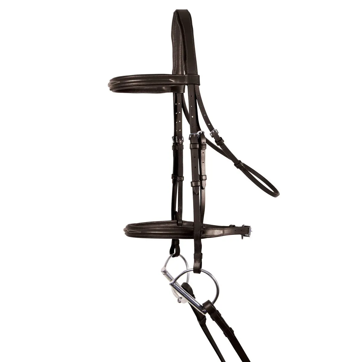 Pinnacle Pro Series Equestrian Hunter Classic Bridle - w/XL Reins, Browband, Caveson, Durable Hardware, Stainless Steel, Horse Riding, Handcrafted