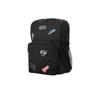 PUMA Unisex Sports Backpack - Fabric Material, Zipper Closure, Durable Black Luggage Functional Bag