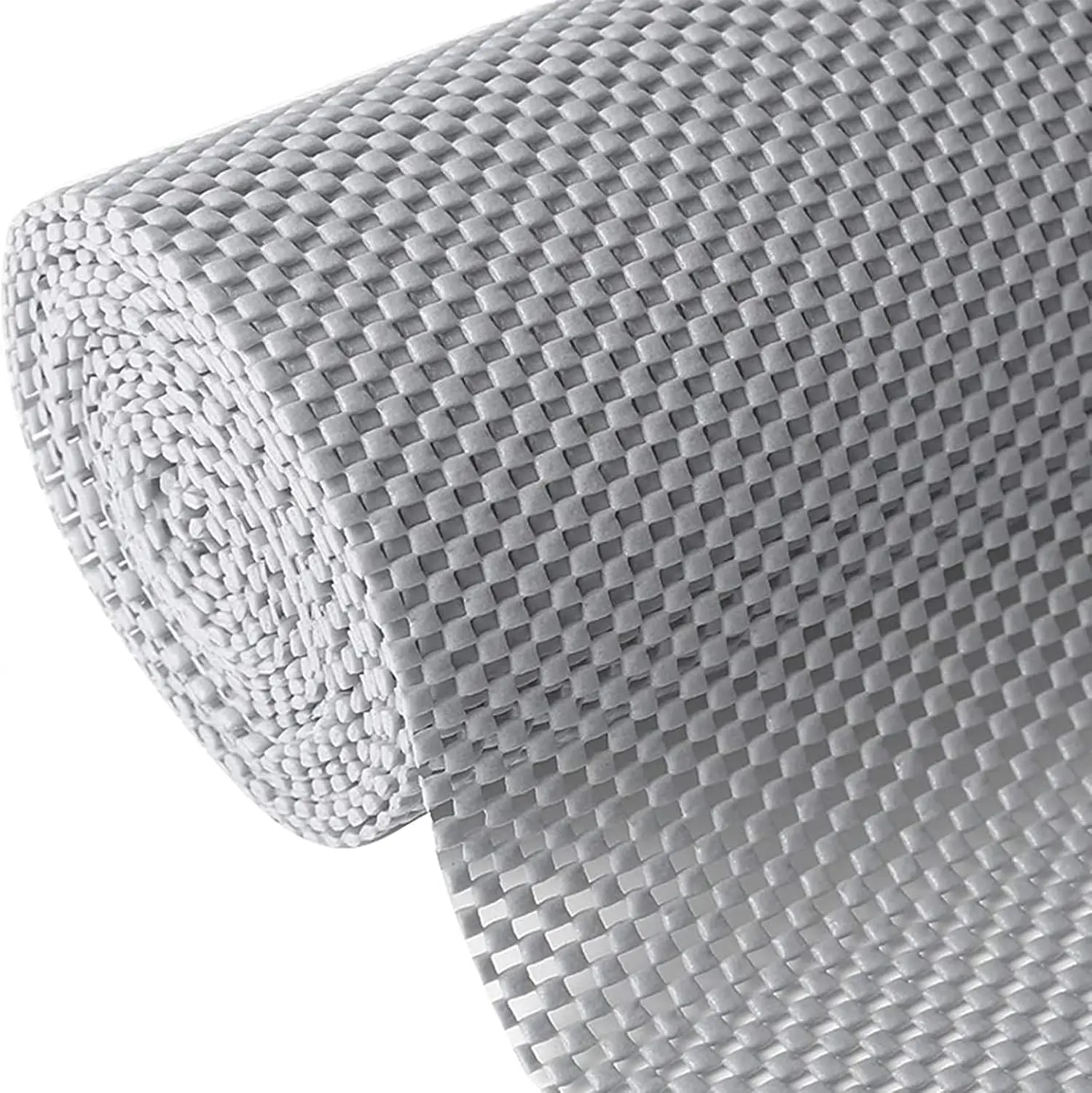 Non-Adhesive Shelf Liner Roll 12" x 20FT – Non Slip Drawer Liner for Kitchen Cabinets, Shelves & Storage, Washable Grip Cabinet Liner, Durable Shelf Mat for Pantry, Desk, Refrigerator & Tableware, Light Gray