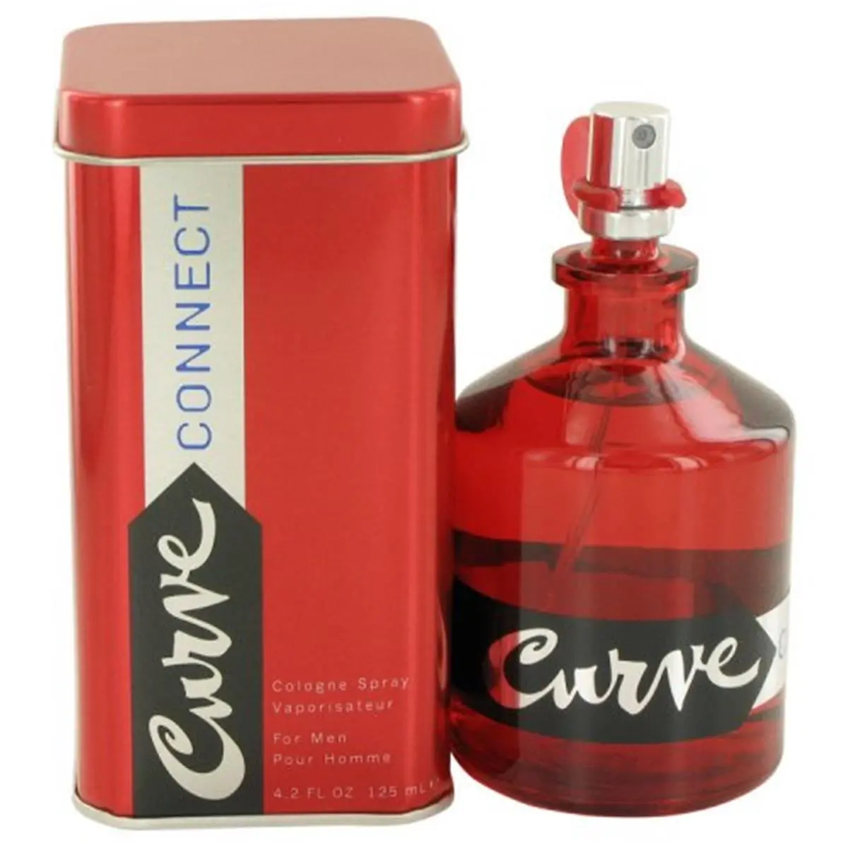 Curve Connect Eau de Cologne for Men, Cedarwood Amber & Sandalwood Aromatic Woody Scent, 4.2 fl oz Cologne Spray, Spray Bottle, Cinnamon Men's Fragrance, Amber Vanilla Men's Fragrance, Brown Amber Men's Fragrance