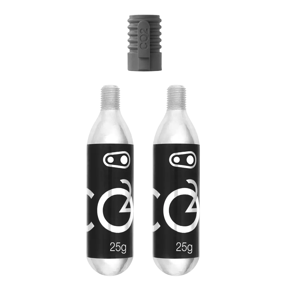 Co2 25g Cartridges (2 Units) w/ Inflator Co2 25g Cartridges (2 Units) w/ Inflator